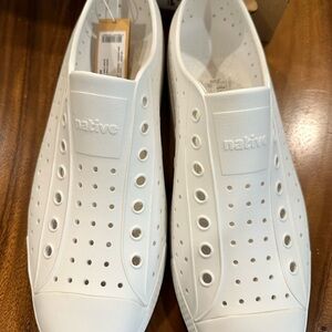 Native Classic White Perforated Slip-Ons